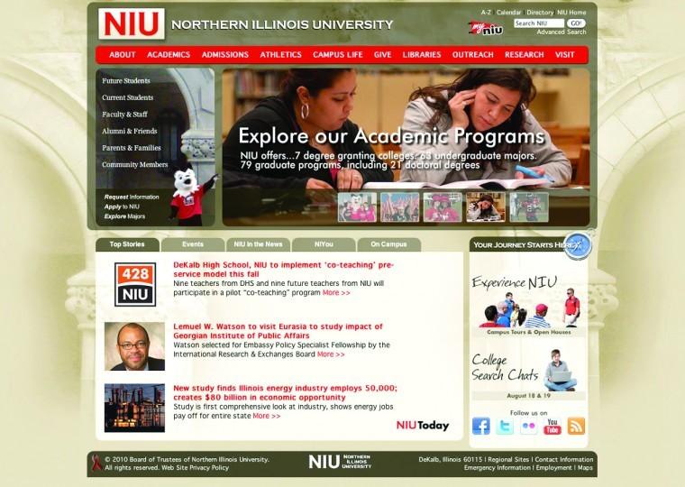 The NIU website, www.niu.edu, received a new look in June. The new design allows for easier utilization of the site