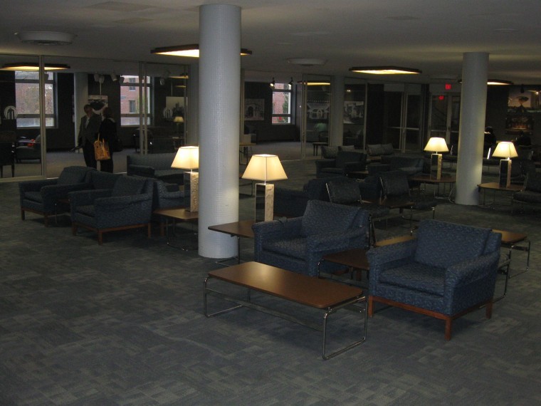 The main floor of the Holmes Student Center, pictured here, is not only useful for studying, but some students say it is an ideal location to nap on campus. 