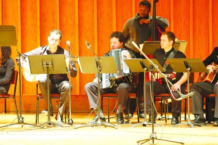 The Middle Eastern Music Ensemble performs Thursday night at the Boutell Memorial Concert Hall.