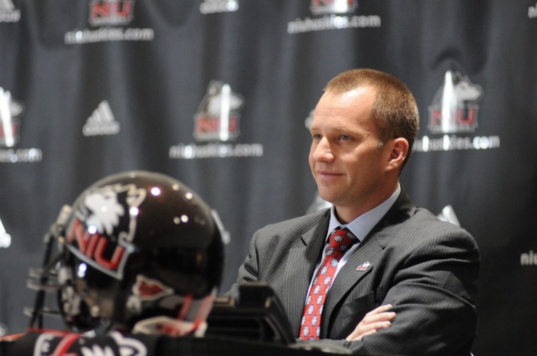 Dave Doeren is introduced as the new head football coach of the NIU.
