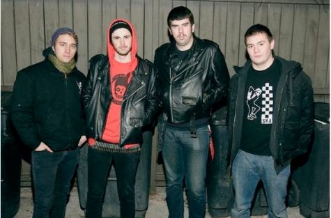 The Turbovamps!, a Chicago-based horror punk band that includes senior communications major Stephen DeFalco (second from left), have made a niche for themselves in the DeKalb punk scene.