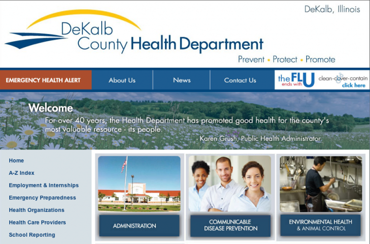 The DeKalb County Health Department launched a new website April 8.