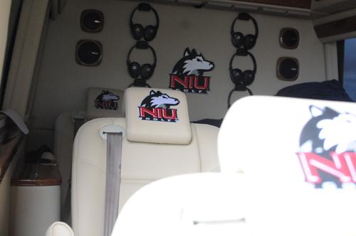 The NIU golf teams recently received a brand new van to travel in.