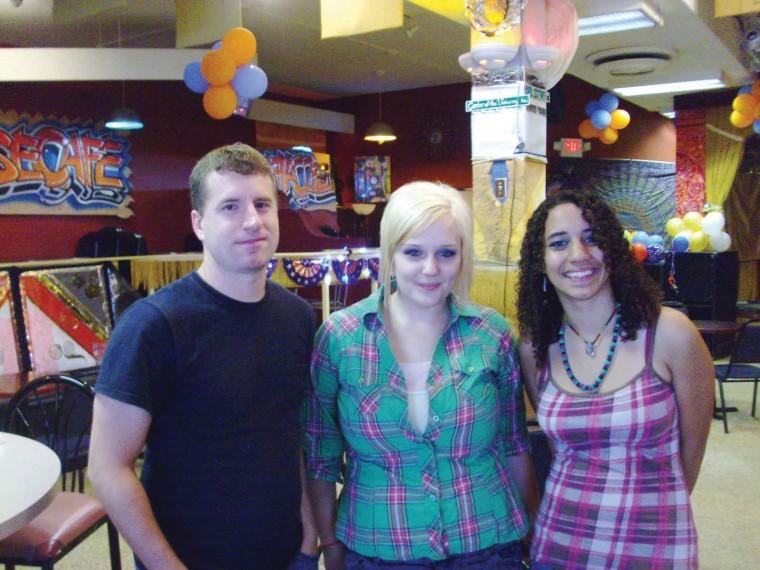 Daniel Sherrill (left) wrote, directed and organized Wooden Box
Theaters Summer Bash 2011 with the help of co-writer Debi Judkins
(middle) and co-host Jade Cook (right).

