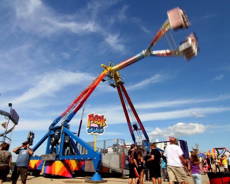 Corn Fest attendees were able to experience many different
carnival rides including the Freak Out. 
