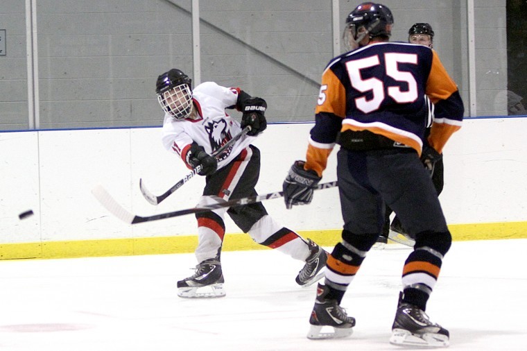 Northern Star file photo-Sophomore forward Mark Greenberg takes
a shot in a game earlier this season agaisnt Illinois.
