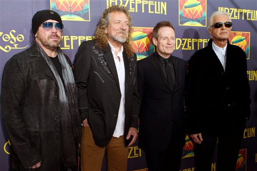 Musicians Jason Bonham, Robert Plant, Jimmy Page and John Paul Jones attend the Led Zeppelin: Celebration Day
