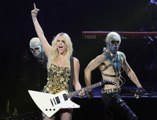 Ke$ha performs during the second night of KIIS FM's Jingle Ball at Nokia Theatre LA Live on Monday, Dec. 3, 2012, in Los Angeles.
