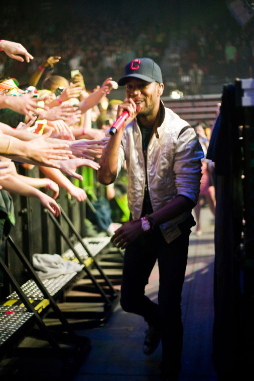 Rapper Kid Cudi performs on Friday night at the Convocation Center during his sold out show.
