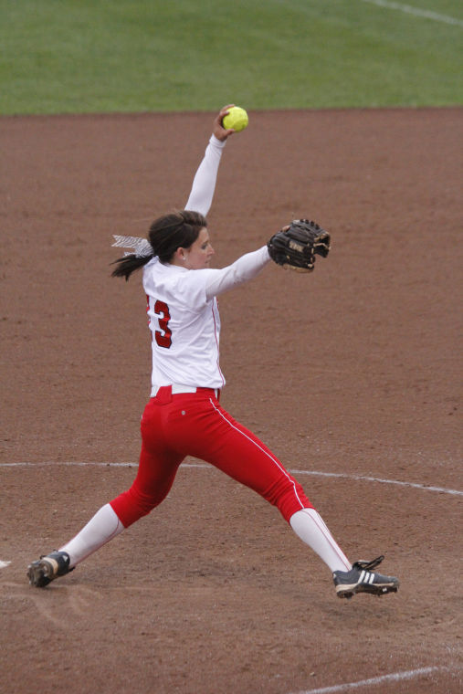 Junior Nicole Gremillion pitches during a game on March 30, 2012.
