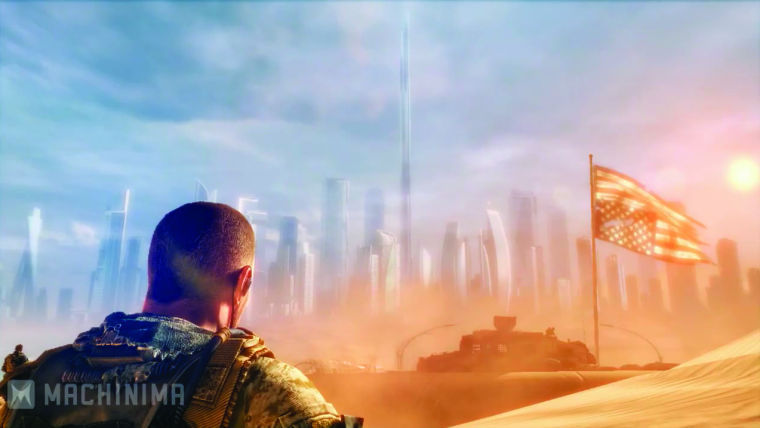 A screenshot from the game Spec Ops: The Line.
