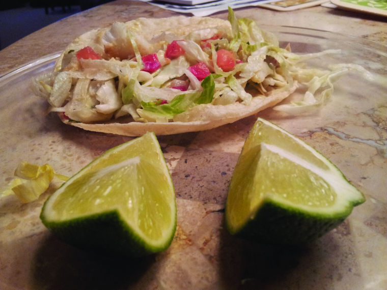The salsa and lime add great flavor to the fish tacos.
