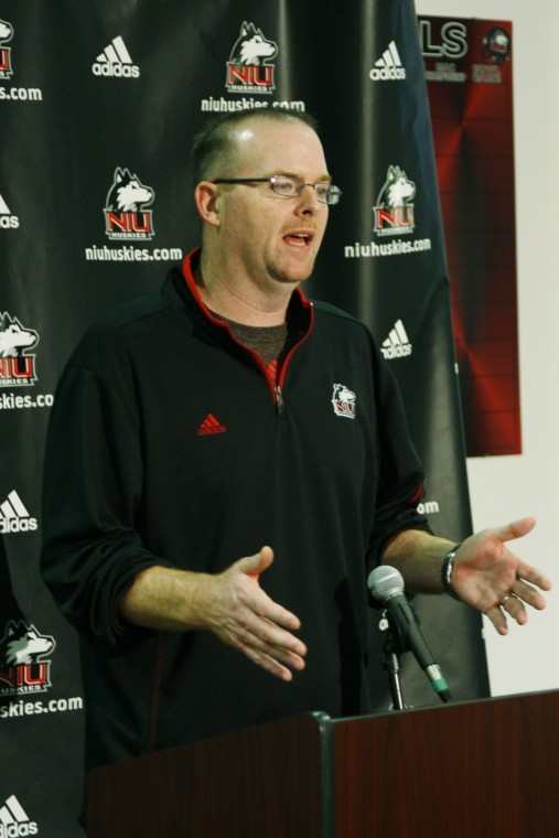 Northern+Illinois+University+new+head+football+coach+Rod+Carey+answers+questions+at+a+press+conference+in+the+Yordon+Center+on+Dec.+2.