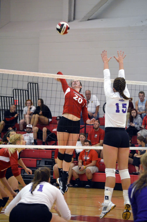 Redshirt+Mary+Grace+Kelly+rady+to+spike+the+ball+Sep.+4+against+Western+Illinois.