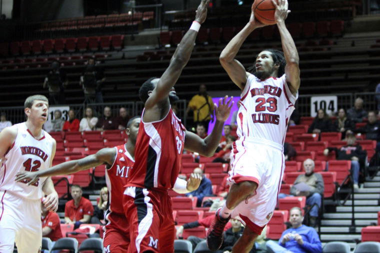 Aaric Armstead (23) goes up for a shot against Miami (Ohio) Tuesday.