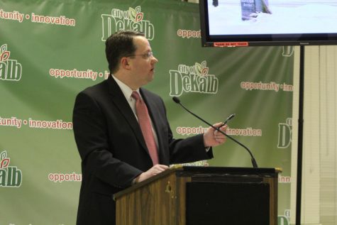 T.J. Moore, director of public works, discussed updating security at City Hall during a City Council meeting in February 2014.