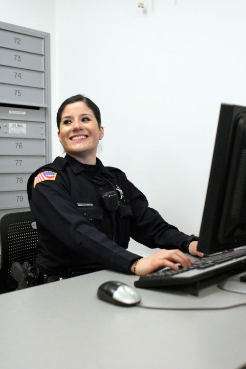 Officer Maria Christiansen, a survivor of the Feb. 14, 2008, NIU shooting, works in the NIU Police Department.