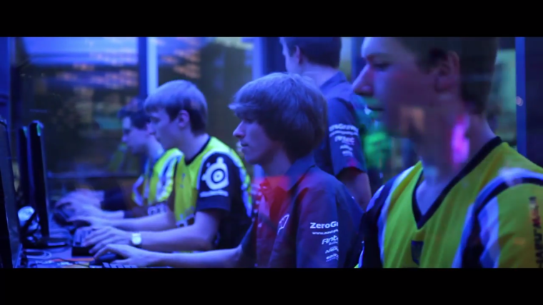 Gamers playing Dota 2 featured in the documentary Free to Play.