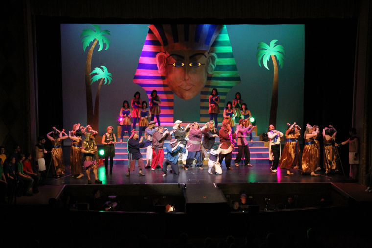Actors perform Joseph and the Amazing Technicolor Dreamcoat Sunday at the Egyptian Theater, 135 N. Second St.