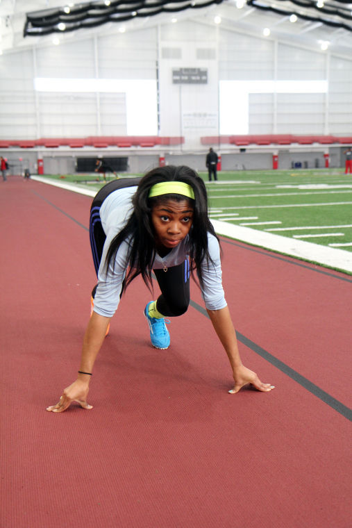 Freshman A’Iesha Irvin-Muhammad has been a standout for track and field this season. She qualified for the MAC Indoor Championships in her second meet of her career, the Illini Classic on Jan. 18.