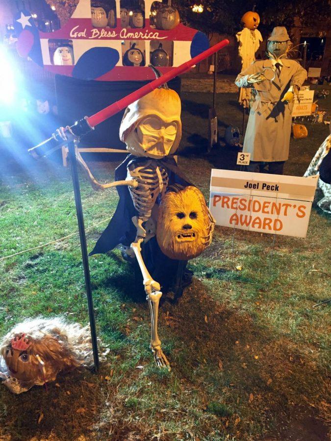 The Darth Vader carved pumpkin display won the President’s Award, the highest ranking award at the 54th Annual Pumpkin Festival on Thursday.