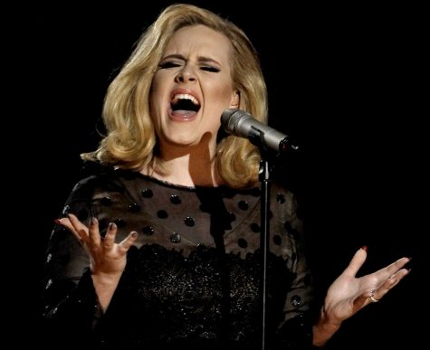 Adele performs during the 54th annual Grammy Awards in Los Angeles before the release of “25” on Friday.