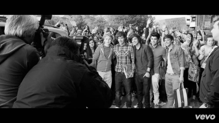 One Direction in the History music video released Tuesday.