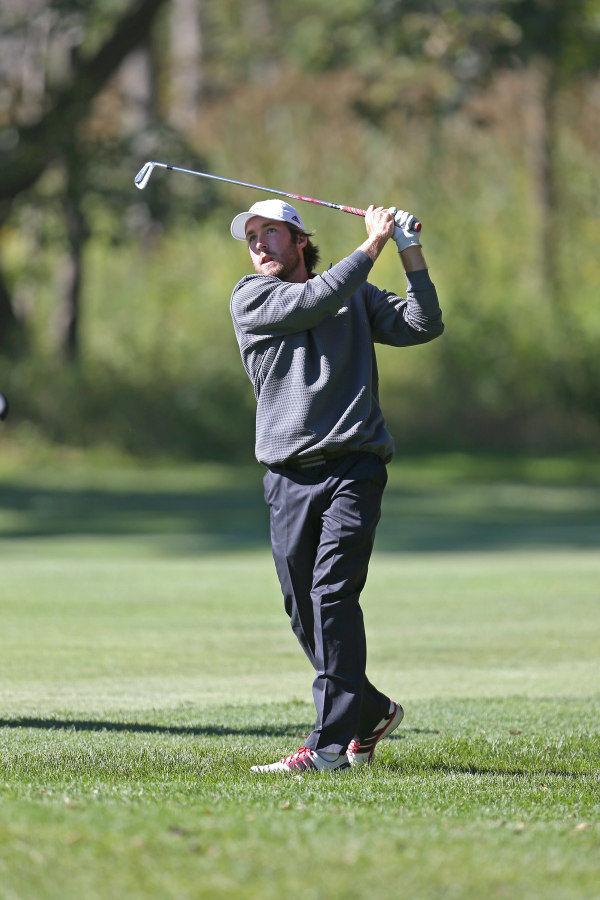 Senior Jordan Wetsch participates in the 2015 Northern Intercollegiate Tournament in Sugar Grove. The Huskies finished 12th of 14th in the tournament.