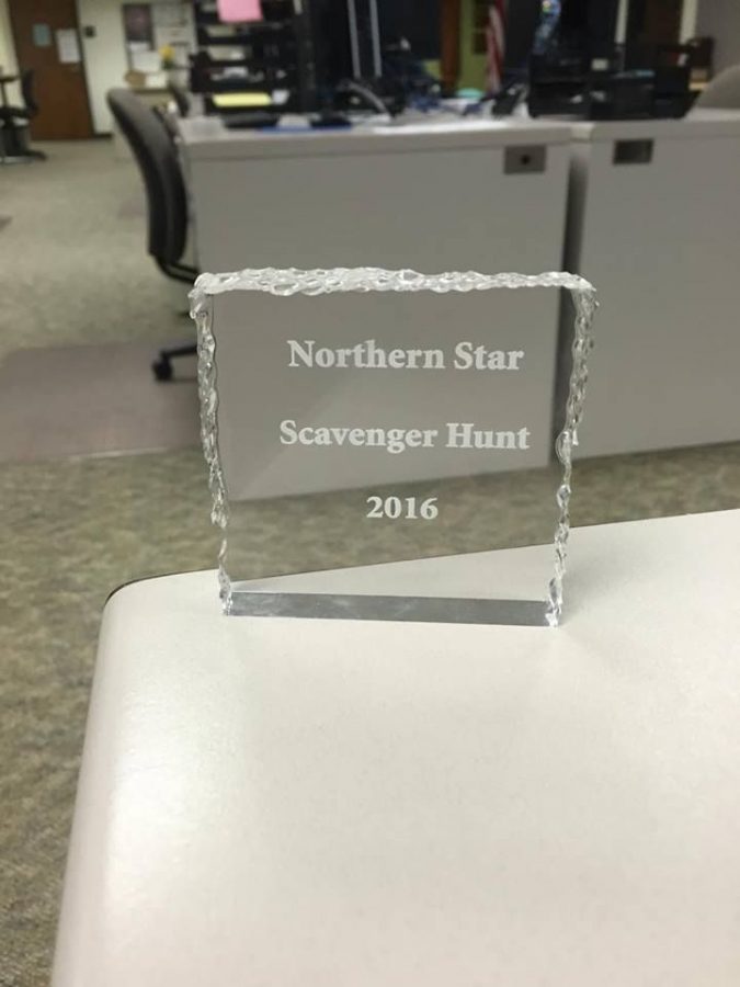 The Northern Star will be hiding the medallion above somewhere around campus to be found by students and locals. Go to bit.ly/1NlDwoY to see the clues.