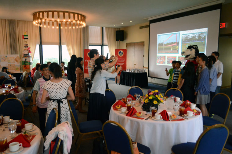 Taiwanese students visit NIU campus in July 2014 to learn about American culture. 