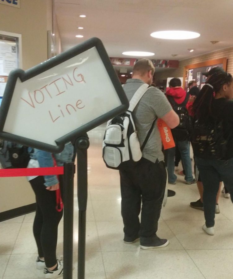 Voters endure long lines at Holmes