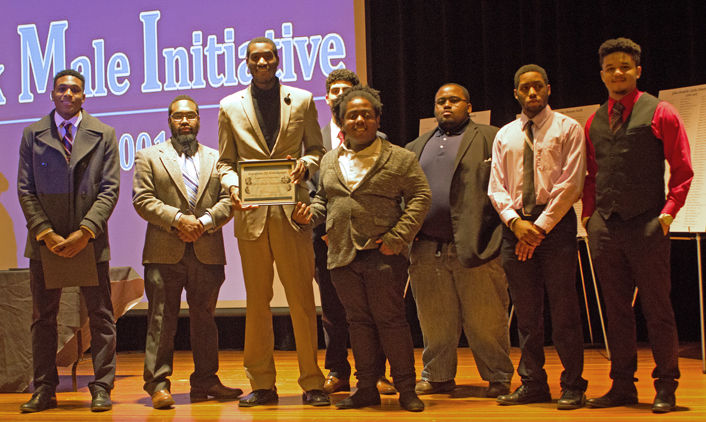 Members of the Black Male Initiative were acknowledged at the ceremony for their academic achievements, community outreach and leadership development.