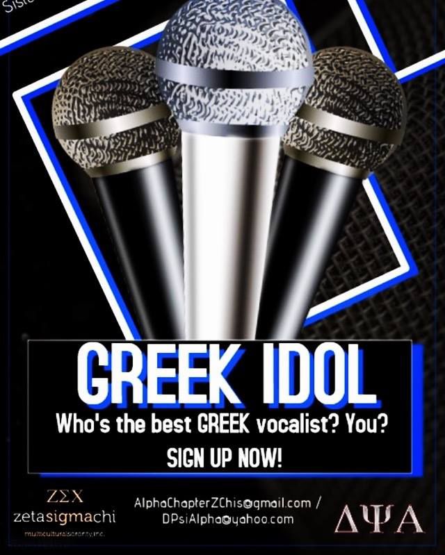Check out the Greek Idol event to hear students from Greek life sing and compete against one another for a good cause.
