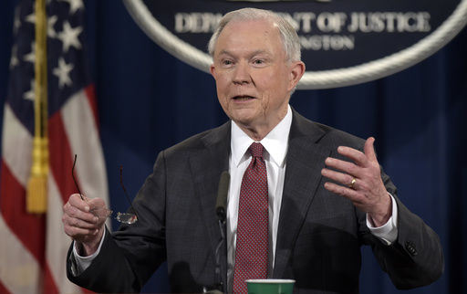 FILE - In this March 2, 2017, photo, Attorney General Jeff Sessions speaks during a news conference at the Justice Department in Washington. Everyone splits rhetorical hairs from time to time, but politicians are especially adept at trying to dance their way out of a bind with carefully crafted explanations. Sessions, who met with the Russian ambassador twice last year, maintaining that he was truthful when he told a Senate committee during his January confirmation hearing that he “did not have communications with the Russians.” He was an adviser to Donald Trump’s campaign at the time. (AP Photo/Susan Walsh)