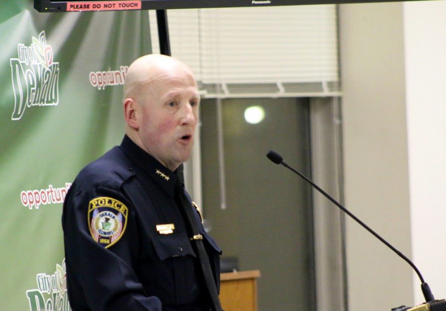 DeKalb Police Chief Gene Lowery said crimes categorized nationwide as part one were the most serious offenses, at a Monday city council meeting. 