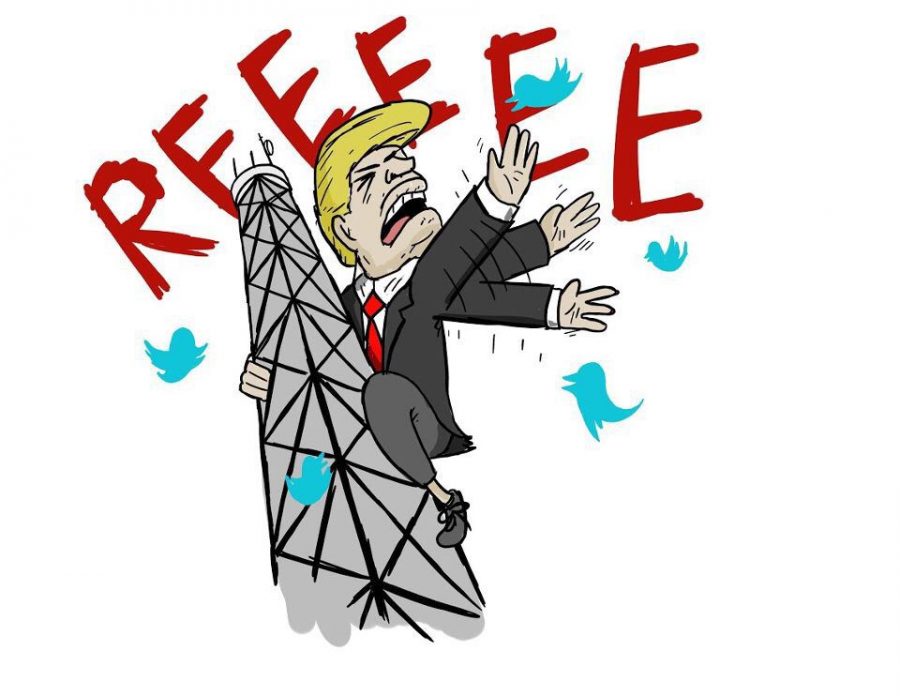 Trump continues to terrorize the twitter community from his tower.