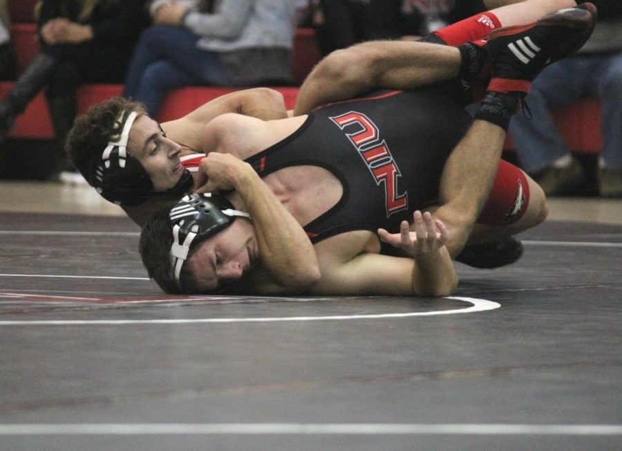 Huskies wrestlers compete against each other in the Red/Black Dual Oct. 27. NIU will continue the season Saturday at the Eastern Michigan Open.