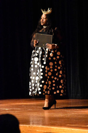 Kayla Bryant wears her crown like a true leader after receiving the Ms. Black President award.
