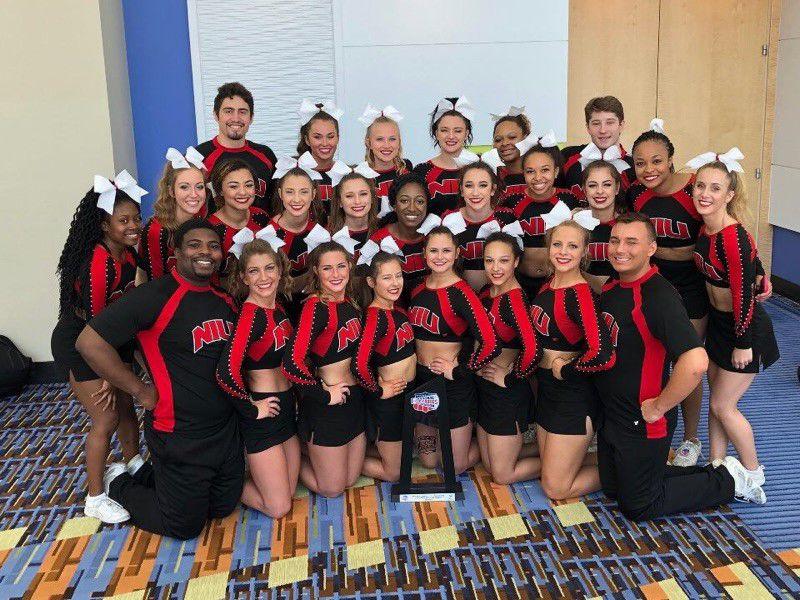 The NIU cheerleading team took second place in the National Cheerleaders Association College Championship in Daytona Beach, Florida. The team was cut from the athletics program this past year.