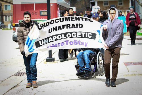 Members of Dream Action NIU and other student organizations marched in the fifth annual Coming Out of the Shadows event Wednesday in support of more on-campus resources for undocumented students.