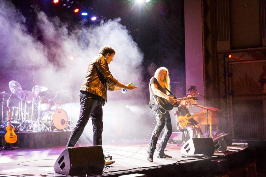 British rock band Sweet played hit songs “Fox on the Run” and “Ballroom Blitz” Saturday at the Egyptian Theatre.