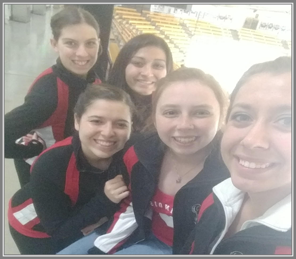 Ashley Grazutis (back row from left), Elizabeth Korbut, Mia Kalinsky (front row from left), Nina Caliendo, Stephanie Knoth