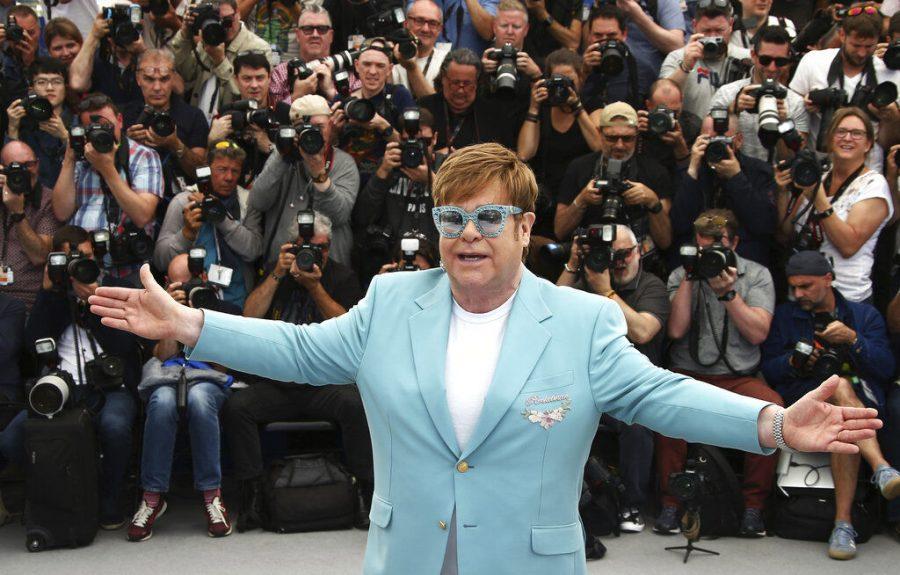 Sir Elton John appears at The Cannes Film Festival on May 16, 2019 for a screening of the musical biopic Rocketman. The film is scheduled to be released May 31 in the United States.