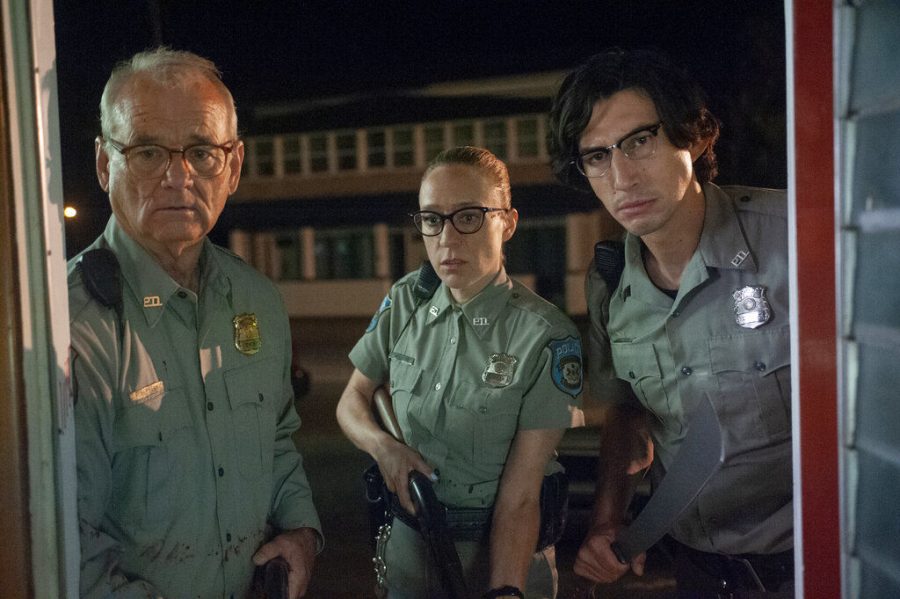 (From left) Bill Murray, Chloë Sevigny and Adam Driver star in The Dead Dont Die as three police officers who try to save their town from zombies.