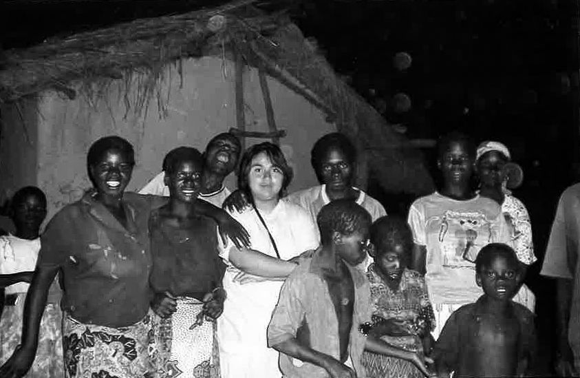 Northern Star contributor Alma Garcia (fifth from left) stands in 2008 with native Malawian teenagers 2008 in Chitunda, Malawi.