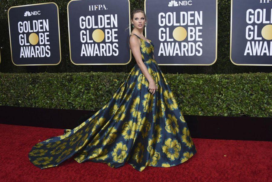 Taylor Swift, who plays. Bombalurina in "Cats", arrives Sunday at the 77th annual Golden Globe Awards at the Beverly Hilton Hotel.