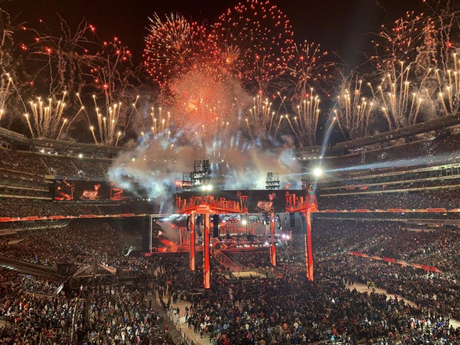 The stage for last years Wrestlemania at MetLife Stadium in East Rutherford, New Jersey. This years Wrestlemania, originally scheduled to be in Tampa, will instead be at the WWE Performance Center in front of zero fans.