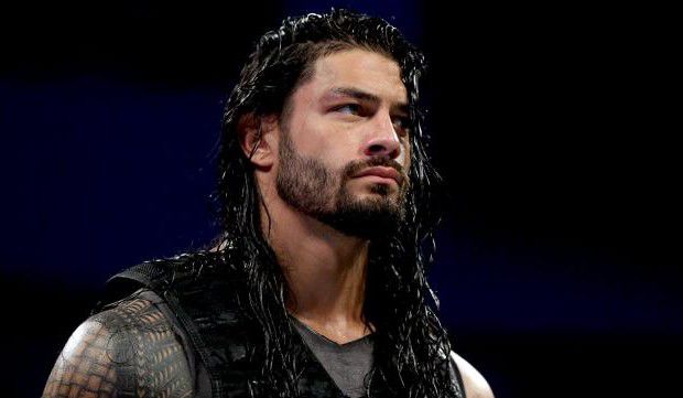 Roman Reigns, whose legal name Joe Anoai, from a WWE event in December 2015. Reigns was scheduled to face Goldberg for the Universal Championship at Wrestlemania before pulling out of the event.