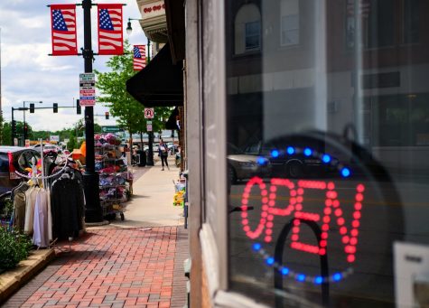 DeKalb businesses begin to re-open and offer outdoor shopping and dining in downtown DeKalb.