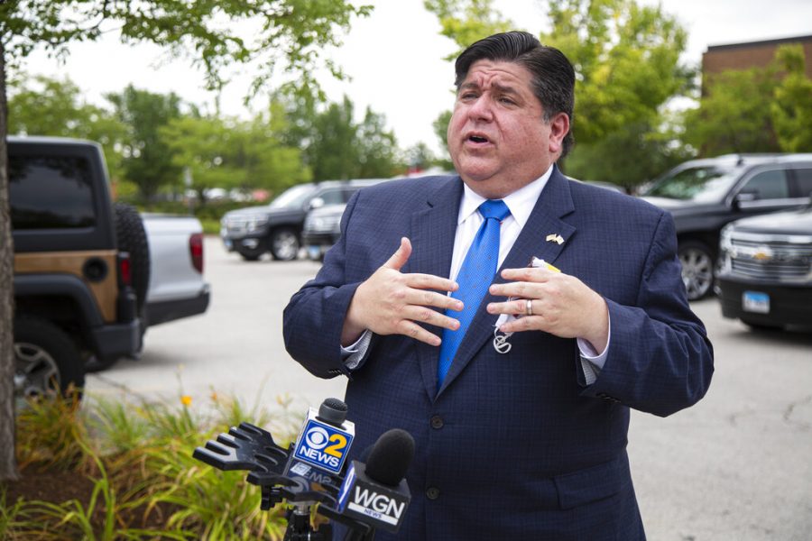 In+this+Aug.+10%2C+2020+file+photo%2C+Gov.+J.B.+Pritzker+responds+to+questions+during+news+conference+in+Chicago.+Illinois+tweaked+how+business+owners+seeking+recreational+marijuana+licenses+can+apply+following+complaints+that+the+process+favored+politically+connected+and+rich+applicants+over+minorities+and+veterans+who+were+supposed+to+benefit.%C2%A0Pritzker%2C+a+first-term+Democrat%2C+was+expected+to+discuss+the+changes+at+a+Tuesday%2C+Sept.+22%2C+2020%2C+news+conference.
